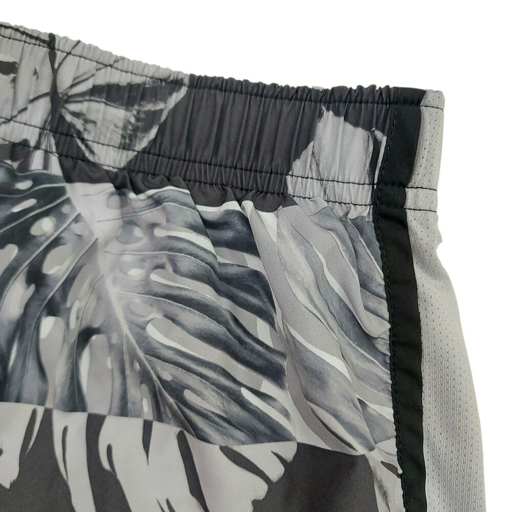 Nike Dri-Fit Running Shorts Womens Medium Gray Tropical Print Lined Athletic Gym - Picture 4 of 11